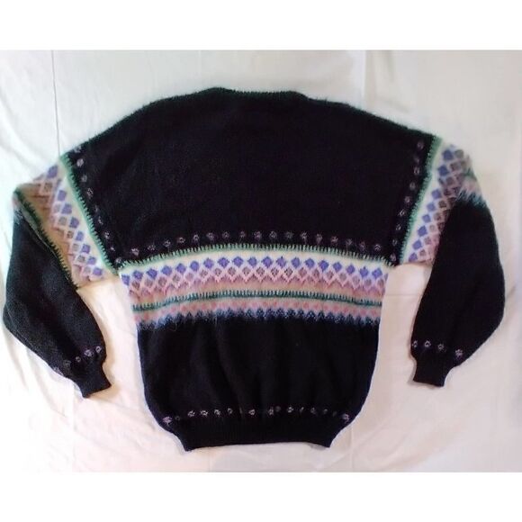 MENS LARGE VINTAGE SWEATER WOOL SKI APRES UNIQUE SKI CULTURE - Picture 3 of 5